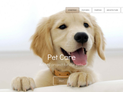 Pet Care homepage