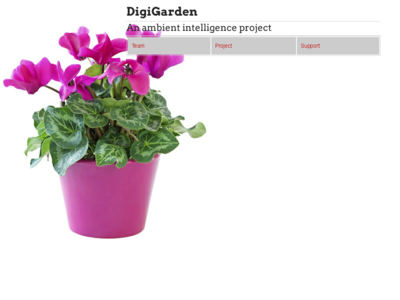 DigiGarden homepage